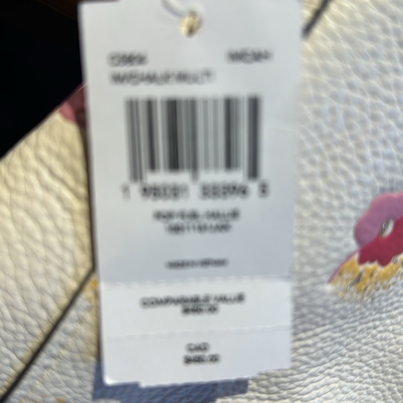 Coach C6045 IM/Chalk  multi Pop Furl leather wristlet. - Picture 6 of 7